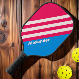 ヴィンテージスポーツ青のクラッシュストライプの名前 ピックルボールラケット