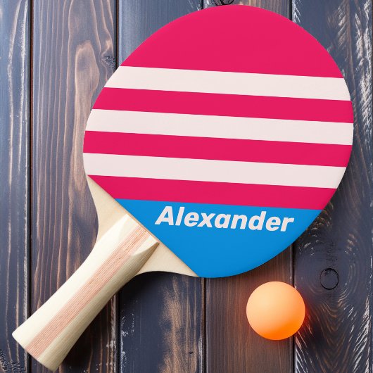 ヴィンテージスポーツ青のクラッシュストライプの名前 卓球ラケット