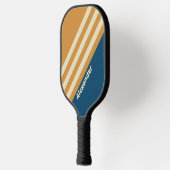 ヴィンテージスポーツ青ストライプ波の名前 ピックルボールラケット (左)