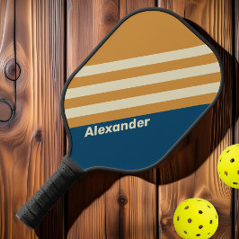 ヴィンテージスポーツ青ストライプ波の名前 ピックルボールラケット