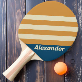 ヴィンテージスポーツ青ストライプ波の名前 卓球ラケット