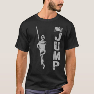 ヴィンテージスポーツ高ジャンプ高ジャンプ男のシルエット Tシャツ