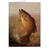 ヴィンテージスポーツ魚釣りラージムウスブラウンバスフィッシュ (正面)