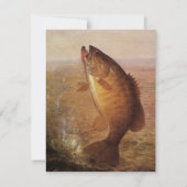 ヴィンテージスポーツ魚釣りラージムウスブラウンバスフィッシュ (正面)