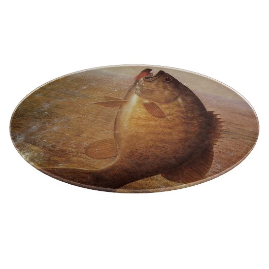 ヴィンテージスポーツ魚釣りラージムウスブラウンバスフィッシュ カッティングボード (角)