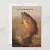 ヴィンテージスポーツ魚釣りラージモウスバスリタイア 招待状 (正面)