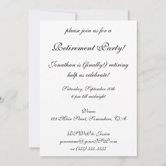 ヴィンテージスポーツ魚釣りラージモウスバスリタイア 招待状 (裏面)