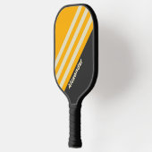 ヴィンテージスポーツ黒い太陽ストライプの名前 ピックルボールラケット (左)