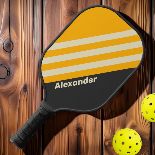 ヴィンテージスポーツ黒い太陽ストライプの名前 ピックルボールラケット
