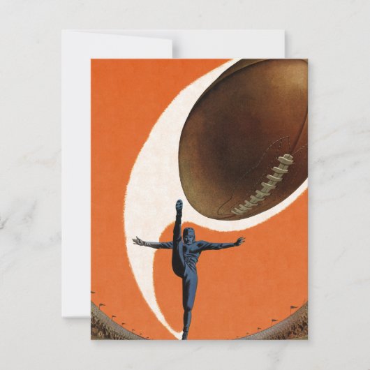 ヴィンテージスポーツ，サッカー選手がボールを蹴る (正面)