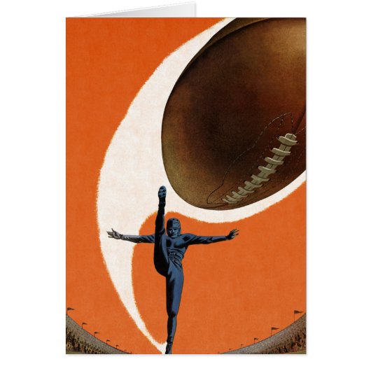 ヴィンテージスポーツ，サッカー選手がボールを蹴る (正面)