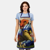 ヴィンテージスポーツ,サッカー選手 エプロン (着用した状態)