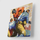 ヴィンテージスポーツ，サッカー選手 スクエア壁時計 (傾斜)