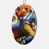 ヴィンテージスポーツ，サッカー選手 セラミックオーナメント (左)