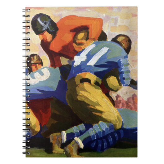 ヴィンテージスポーツ，サッカー選手 ノートブック (正面)