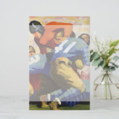 ヴィンテージスポーツ,サッカー選手 便箋 (スタンド正面)