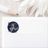 ヴィンテージスポーツ，テニス選手がラケットでクラッシュ ラベル (インサイチュ)