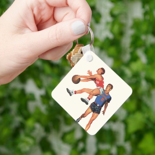 ヴィンテージスポーツ,バスケットボール選手 キーホルダー (手)