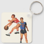ヴィンテージスポーツ,バスケットボール選手 キーホルダー (裏面)