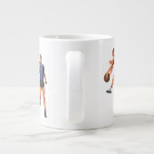 ヴィンテージスポーツ，バスケットボール選手 ジャンボコーヒーマグカップ (裏面)
