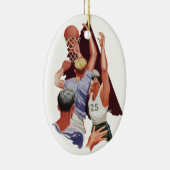 ヴィンテージスポーツ，バスケットボール選手 セラミックオーナメント (右)