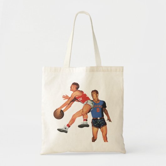 ヴィンテージスポーツ，バスケットボール選手 トートバッグ (正面)