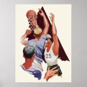 ヴィンテージスポーツ,バスケットボール選手 ポスター (正面)