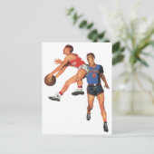 ヴィンテージスポーツ，バスケットボール選手 ポストカード (スタンド正面)