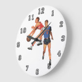 ヴィンテージスポーツ,バスケットボール選手 ラージ壁時計 (傾斜)