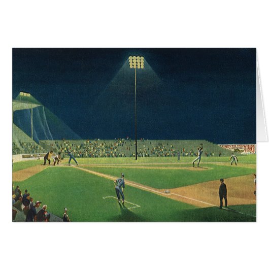 ヴィンテージスポーツ，夜の野球ゲーム (正面横)