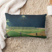 ヴィンテージスポーツ，夜の野球ゲーム ランバークッション (ブランケット)