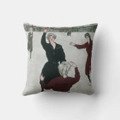 ヴィンテージスポーツ，女子バスケットボールの試合出場 クッション (裏面)