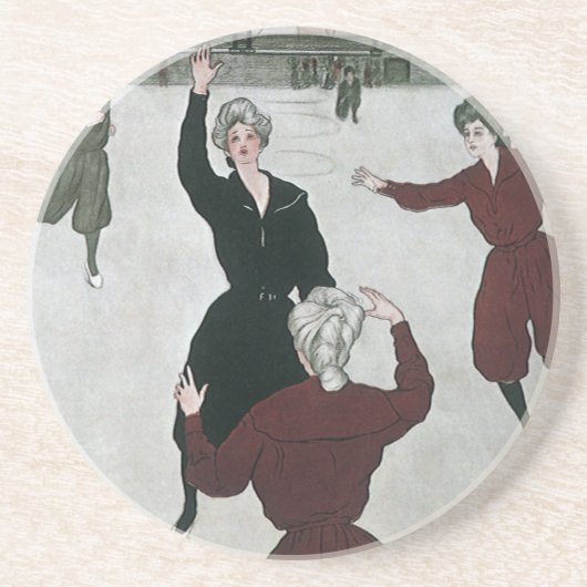 ヴィンテージスポーツ，女子バスケットボールの試合出場 コースター (正面)