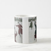 ヴィンテージスポーツ,女子バスケットボールの試合出場 コーヒーマグカップ (中央)