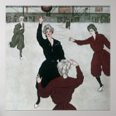 ヴィンテージスポーツ，女子バスケットボールの試合出場 ポスター (正面)