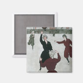 ヴィンテージスポーツ,女子バスケットボールの試合出場 マグネット (正面/裏面)