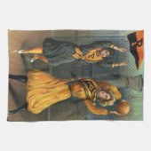 ヴィンテージスポーツ，女子バスケットボールチーム キッチンタオル (横)