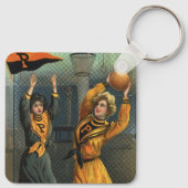 ヴィンテージスポーツ，女子バスケットボールチーム キーホルダー (裏面)