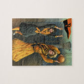 ヴィンテージスポーツ，女子バスケットボールチーム ジグソーパズル (横)