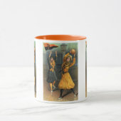 ヴィンテージスポーツ，女子バスケットボールチーム マグカップ (中央)