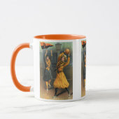 ヴィンテージスポーツ，女子バスケットボールチーム マグカップ (左)