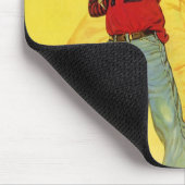 ヴィンテージスポーツ,将来のサッカークォーターバックとしての少年 マウスパッド (コーナー)