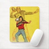 ヴィンテージスポーツ,将来のサッカークォーターバックとしての少年 マウスパッド (マウス)