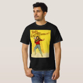 ヴィンテージスポーツ，将来のサッカークォーターバックとしての少年 Tシャツ (正面フル)