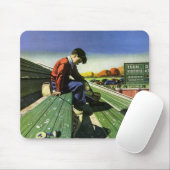 ヴィンテージスポーツ，悲しいサッカーファンとメガホン マウスパッド (マウス)