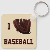 ヴィンテージスポーツ、私は野球が大好き、私はグローブ野球 キーホルダー (裏面)