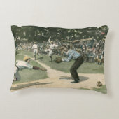 ヴィンテージスポーツ,野球選手が自宅に滑り込む アクセントクッション (裏面)