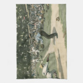 ヴィンテージスポーツ,野球選手が自宅に滑り込む キッチンタオル (縦)