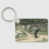 ヴィンテージスポーツ,野球選手が自宅に滑り込む キーホルダー (裏面)