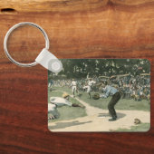 ヴィンテージスポーツ,野球選手が自宅に滑り込む キーホルダー (裏面)